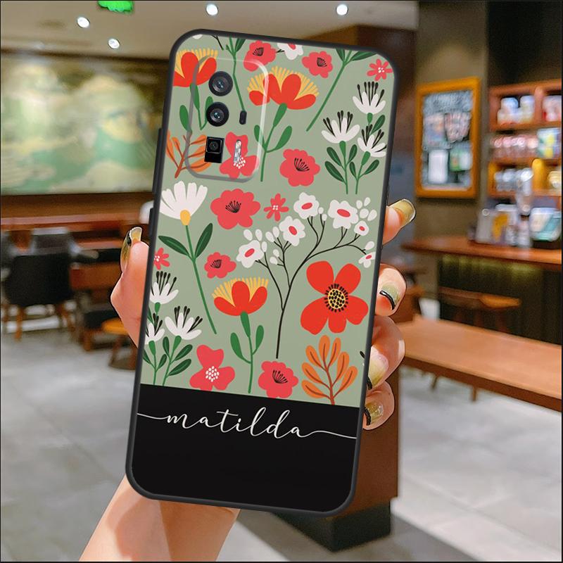Personalised Flowers Pastel Floral Case For Xiaomi 15 14 13 Ultra 11T 12T 13T 14T Pro POCO X7 Pro X3 X5 X6 M6 F5 F6 Pro Cover