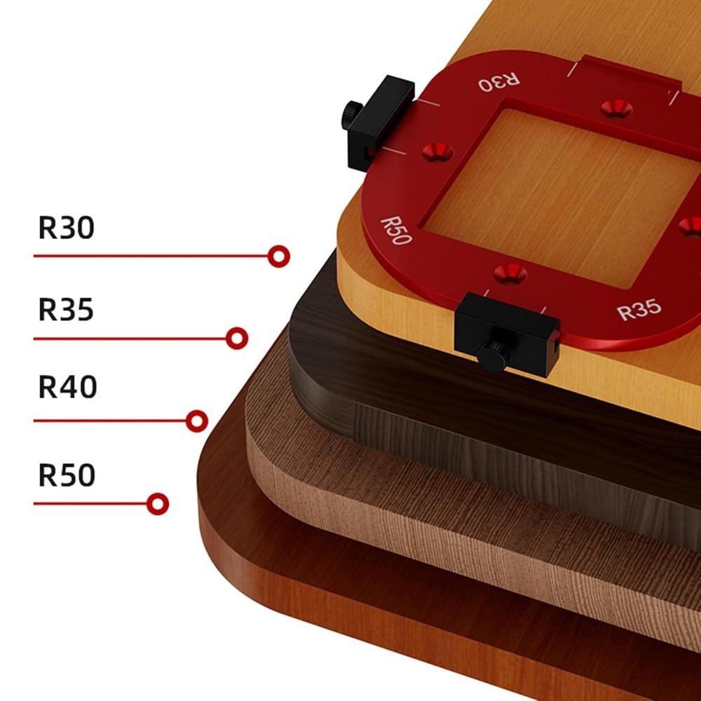 3pcs Removable Clip Radius Corner Jig Quick Positioning Corner Rounding Template  For Woodworking