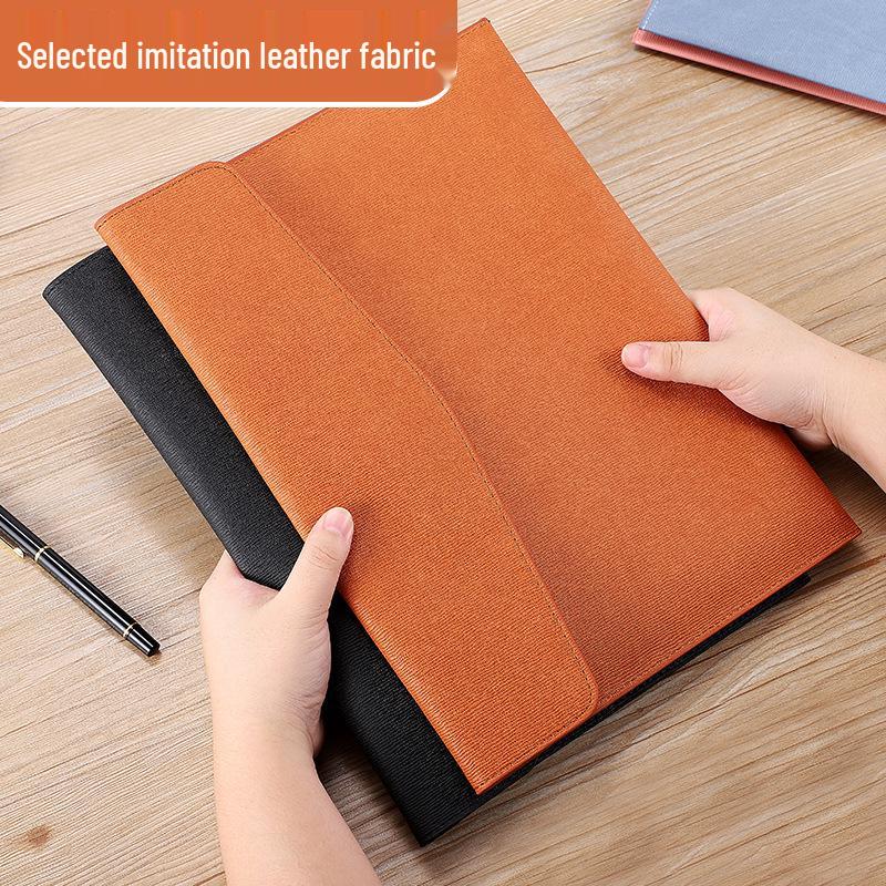 A4 Waterproof File Folder with Magnetic Buckle - Large Capacity Business Office Bag, Logo Customizable