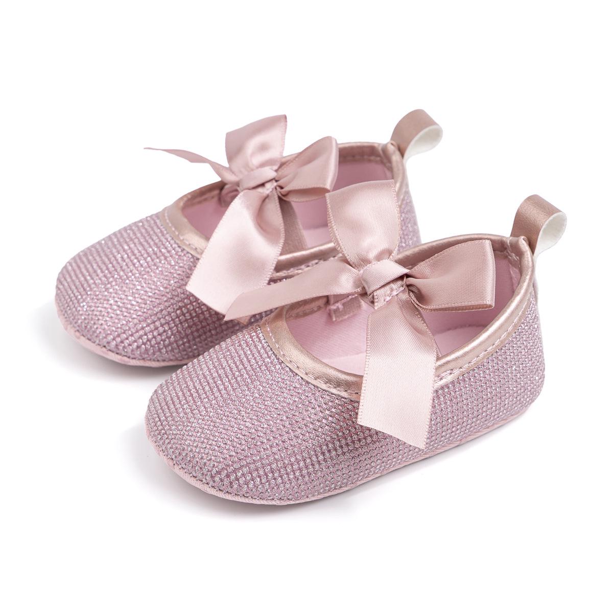 Spring & Autumn Rhinestone Baby Walking Shoes - All-Season Princess Footwear