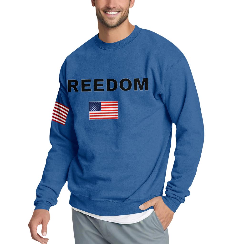 Casual Letter Print Men's Loose Sweatshirt