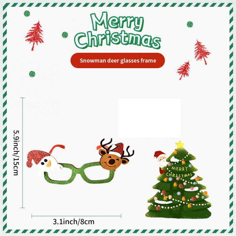 

Рождественские украшения,Рождественские очки для детей,Рождественские украшения 2024,Санта-Клаус,Оправы для очков в виде рогов снеговика