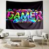 Game-Controller Print Tapestry, Backdrop, Easy Setup, Ideal for Bedroom, Office & Living Room, with Aesthetic Wall Hanging Decor.