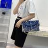 Bags Women'S Bags Woven Bags Diamond-Encrusted Denim Bags Shoulder Messenger Bags Chain Bags Hand Carry Small Square Bags