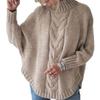 Winter Warm Women Sweater Loose Knit Turtleneck Pullover Long Sleeve Dolman Thick Cold Resistant Lady Sweater Autumn Neck Protection