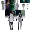 Strepitoso Completo Completo a Strisce di Michael Keaton Costume Cosplay di Halloween