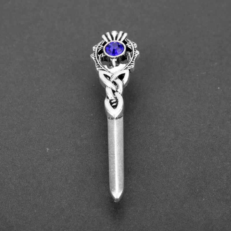 Scottish Thistle Celtic Knot Brooch Pin