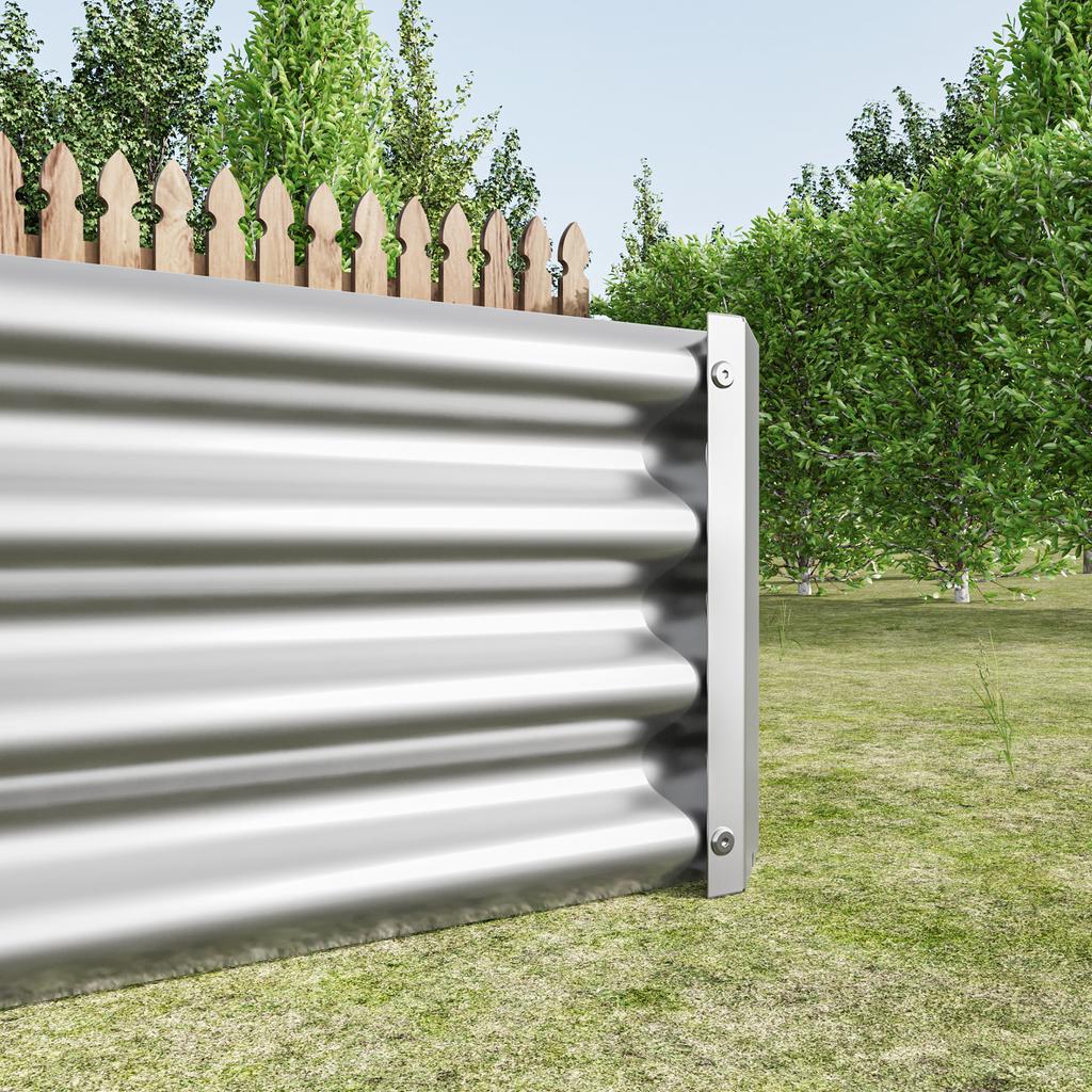 Raised Bed Metal Planter, Robust Sheet Steel, Rust Protection, Long Durability, Kit Without Bottom, Ideal for Vegetables, Herbs & Flowers, Anthracite