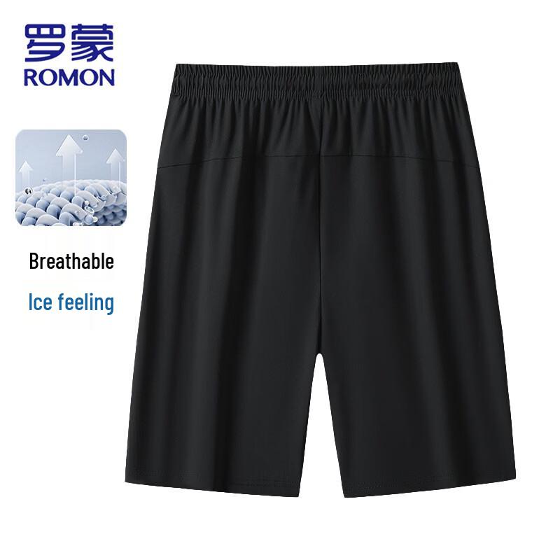 ROMON Men's Ice Silk Quick-Dry Athletic Shorts
