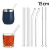 6 Inch Short Glass Drinking Straws Reusable Drinking Straws Eco-Friendly Straws for Cocktail Glasses Bar Drinkware Accessory