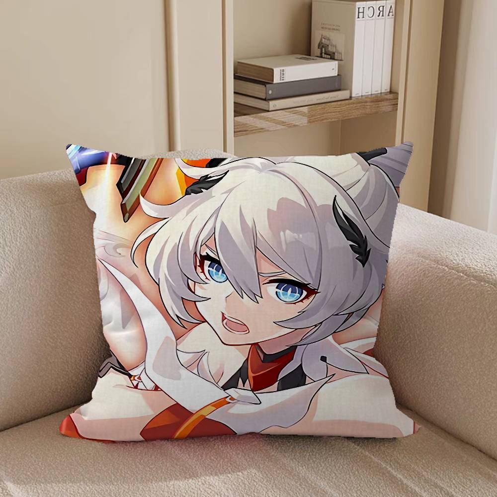 Honkai-i Impact K-kiana Pillow Case Removable Washable Cushion Cover – All-Season Soft Linen