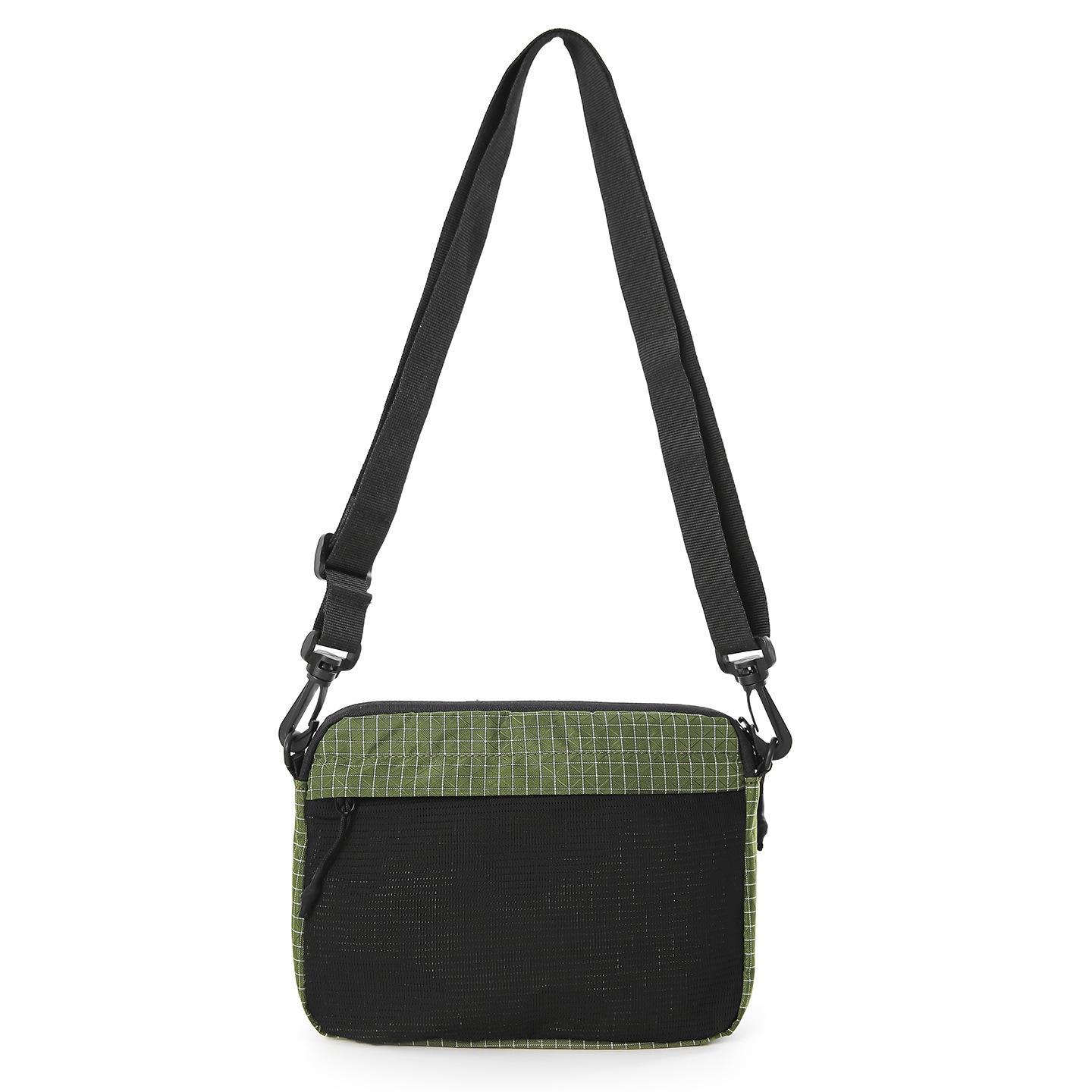 

Classic plaid messenger bag trendy brand men s and women s casual commuting multi-pocket storage small backpack зелений