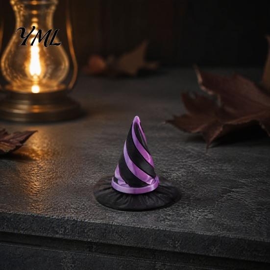 Spiral Witch Hat 3D Printed Passthrough Fidget Toy, Halloween Spooky Party Supplies Sensory Stress Relief Toy for Kids Adults, Favors Festive