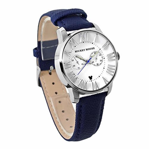 

Disney Mickey Mouse Watch with Genuine Leather Strap, Men s, Women s, Pair, Unisex, Adult Disney Watch, Serial Number Included, Disney Mickey Leather