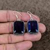 Blue Topaz Gemstone Handmade 925 Sterling Silver Jewelry Earring 1.77" KKG-1005