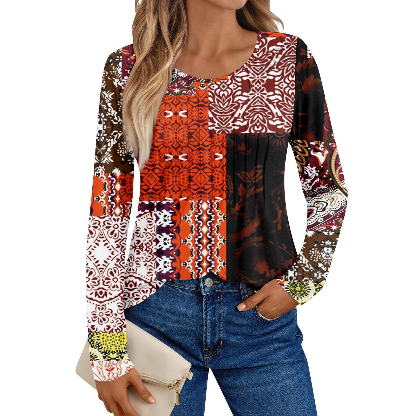 

Женские рубашки с длинным рукавом, графические футболки, повседневные базовые топы, пуловеры S винный