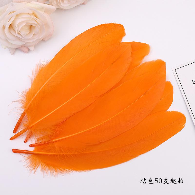 50Pcsdiy Feather Hard Big Floating Feather Wedding Dress Toddler Handmade Decorative Material Mask Feather