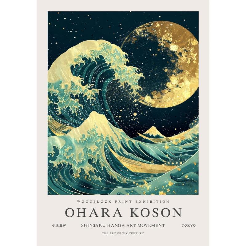 William Morris Starry Sunset Whale Peacock Animal Artwork Retro Exhibition Poster Canvas Paintings Wall Art Pictures Home Decor