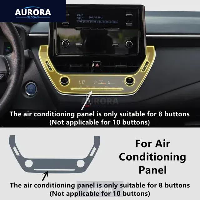 For TOYOTA COROLLA 18-22 Car Interior Center Console Transparent TPU Protective Film Anti-scratch Repair Film Accessories Refit