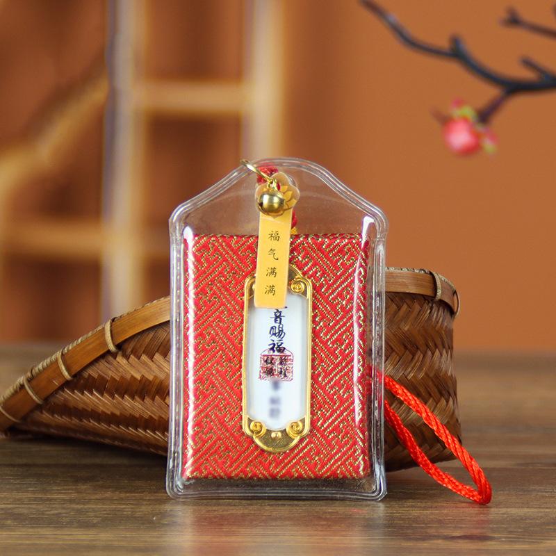 Chinese style Buddhism Monastery Temple Guan Yin Buddha Efficacious Amulet Pendant Bless Family Safety Health Good Luck Career