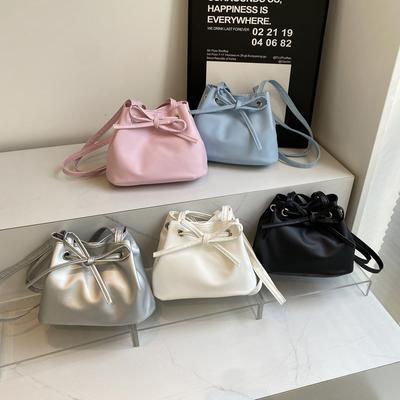 Simple and Fashionable Hand-held Bucket Bag New Style Fashionable Shoulder Bag Beautiful Casual Summer Trendy Underarm Bag