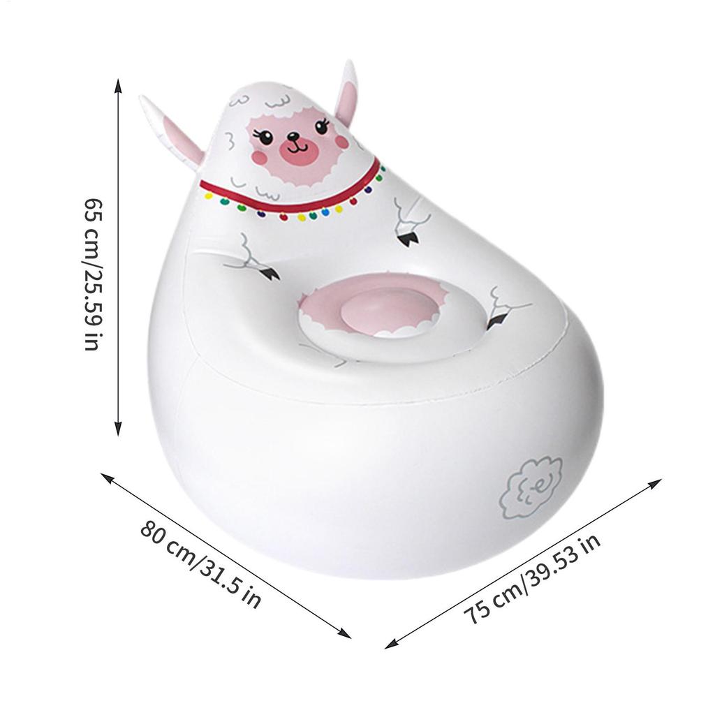 Inflatable Couch Foldable Animal Shape Seat Inflatable Sofa For Kids Camping Patio Beach Travel Indoor Backyard Garden