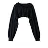 Women Solid Color Hooded Long Sleeve Hoodie Sweatshirt Fashion Ladies Streetwear Slouch Pullover Jumper Tops