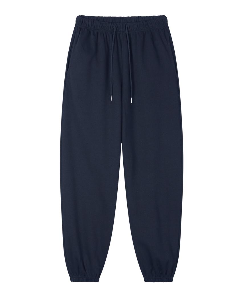 TOPBOY [Non-Fleece Or Fleece-Lined] Essential Elastic Waist Sweat Jogger Pants Navy