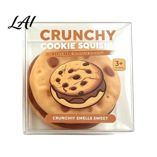 Particle Bead Squeeze Toy, Crunchy Cookie Filled Fidget Realistic Stress Reducing Desk Gadget Replica