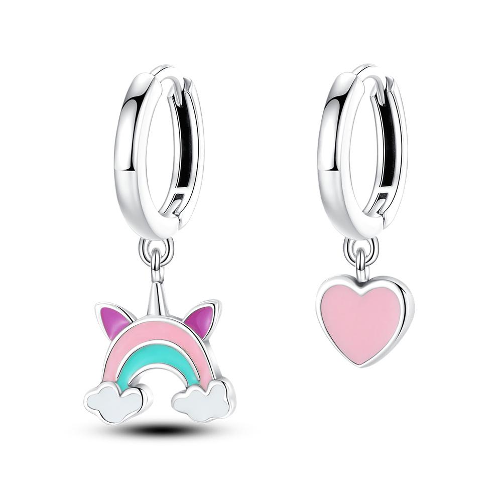 Orstarry 925 Silber Creolen Damen Schmuck Funkelnde Katzen Hunde Tier Ohrstecker Hochzeitsjubiläum Geschenk