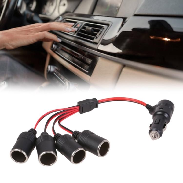 Car Splitter Cable with Switches 240W Power Output for 12V-24V Car Fan Etc
