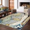 World Map Living Room Rug Soft and Non Slip Large Carpet Office Study Retro Art Decoration Mat Very Fashionable and Beautiful