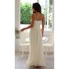 Women's Summer New Solid Colour Elegant Chiffon Halter Long Cake Skirt Hundred Folds Lace Long Skirt Suit