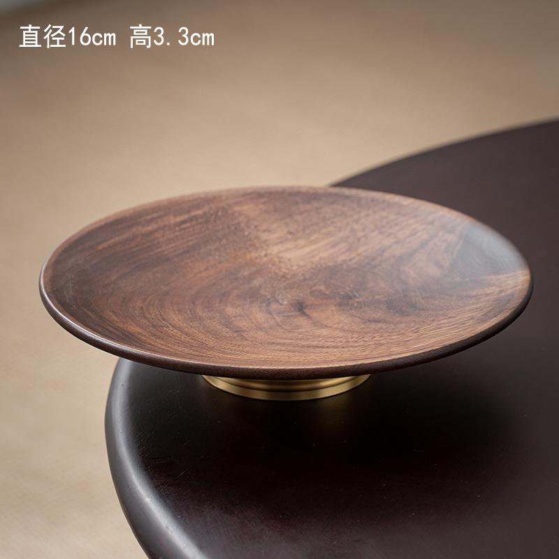 Exquisite Walnut Wooden Tea Tray Dried Fruit Snack Fruit Plate  Dessert Plate Tea Shop Tea Tray Cake Pan Dim Sum Dish Plates