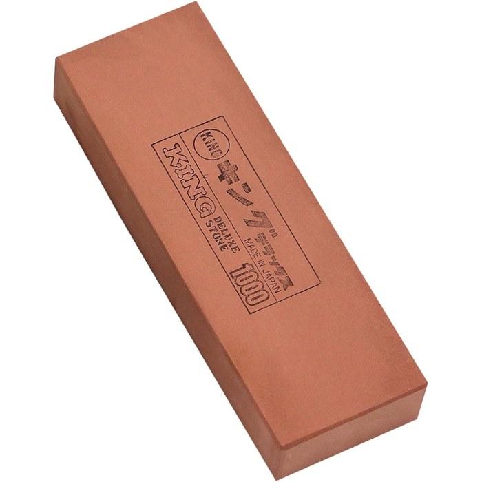 King Deluxe Handy Size Sharpening Stone 150x50x25 #1000 Red