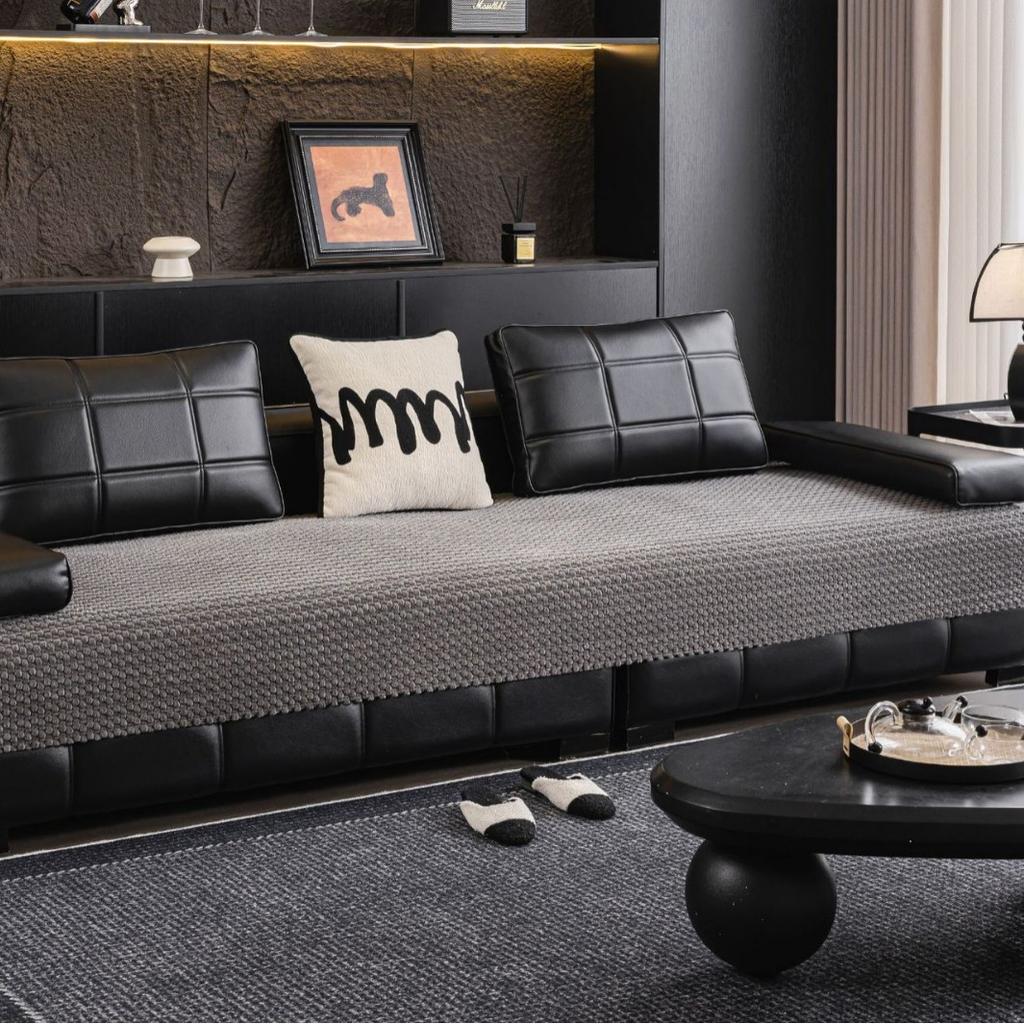 Cream Style Plush Sofa Cover Skin Friendly All Season Universal Anti Slip Dustproof Comfortable Sofa Cushion Cover Cloth Towel
