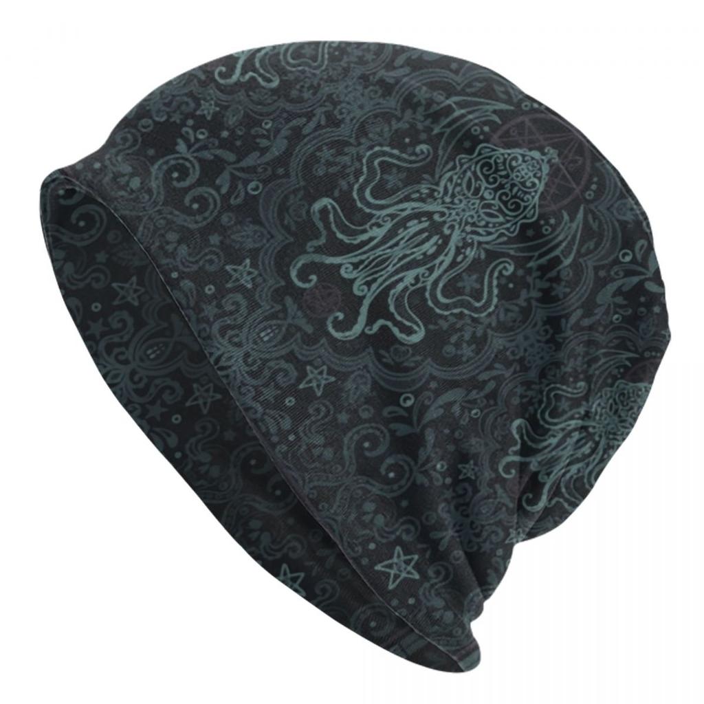 Cthulhu Mythos Lovecraft Skullies Beanies Caps Unisex Hip Hop Winter Warm Knitting Hat Adult Horror Movie Monster Bonnet Hats