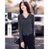 Women's Lace Patchwork Knit Sweater with Button Detail
