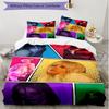 3pcs Duvet Cover Set (1*Duvet Cover + 2*Pillowcase, Without Core), Billie Eilish Print Soft All‑Season Bedding Set, Home Bedroom Decor Gift