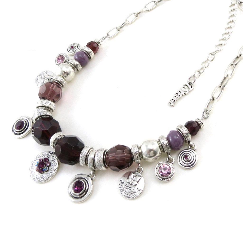 Les Trésors De Lily [C5353] - Collier Créateur 'Belle des Champs' Violet