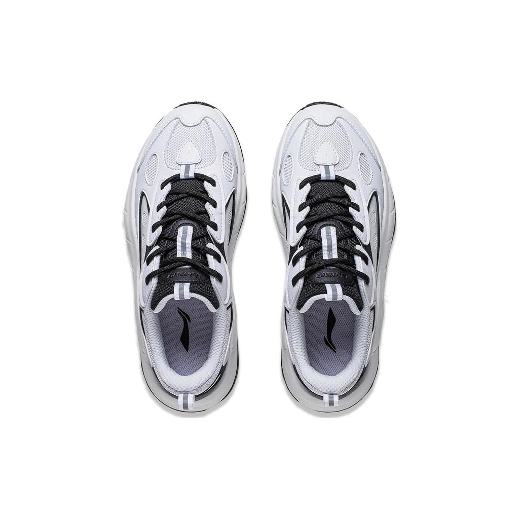 Li Ning Wing Style Cushioning Slip Resistant Abrasion Resistant Support Low top Casual Shoes Women's Black White AGCT462-3