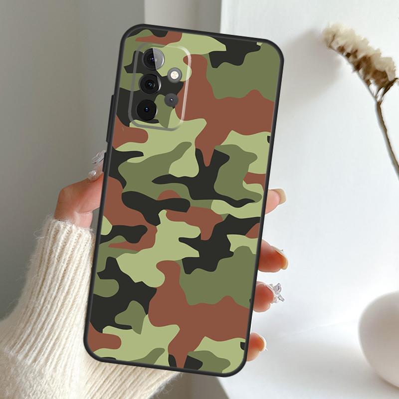 Militär Tarnmuster Hülle Für Samsung Galaxy A16 A26 A36 A56 A55 A35 A15 A54 A34 A14 A52 A32 A12 A13 A33 A53 A17