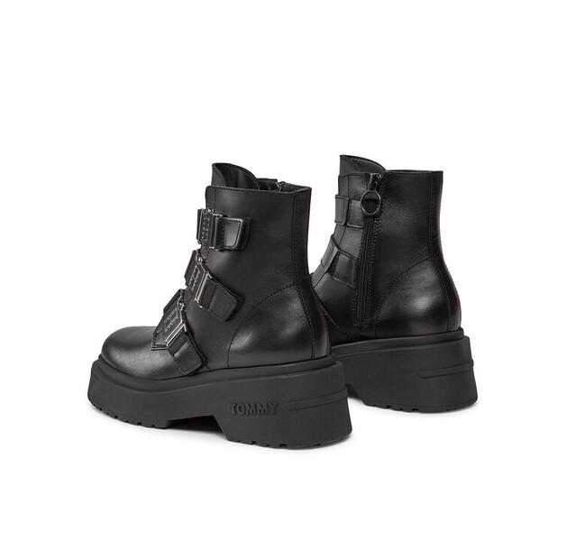 Ankle Boots Tommy Jeans Tjw Chunky Boot Hardware EN0EN02443, Black