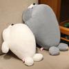 Cute Hairy Lying Seal Plush Pillow Stuffed Soft Kawaii Animal Cushion Lovely Plush Seal Dolls for Birthday Christmas Gifts