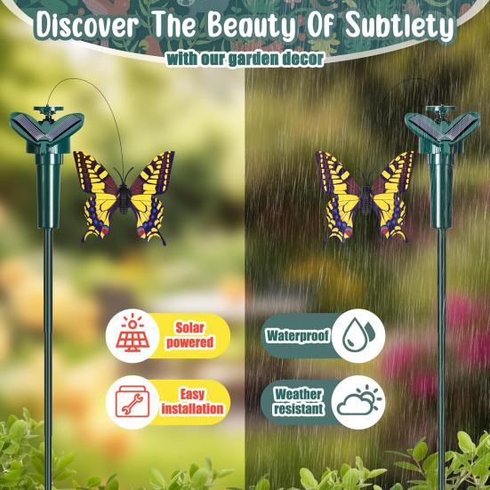 Paletti solari da giardino a forma di libellula svolazzante, libellula mobile volante, paletto decorativo impermeabile per giardino di casa, vialetto, paesaggio