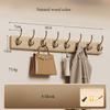 Rustic Wall Mounted Coat Rack, Pine Solid Wood Metal Hook Hanger for Hanging Clothes Robes Towels Coats,Wooden Heavy Duty Coat Rack for Wall