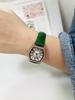 Barrel-Shaped Simple Watch Women'S Fashion Diamond-Encrusted Roman Face Leather Waterproof Women'S Watch