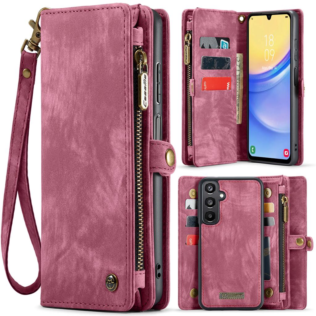 For Samsung Galaxy A16 5G/A16 4G Phone Cases CASEME 008 Leather Cover with Detachable Wallet and Strap