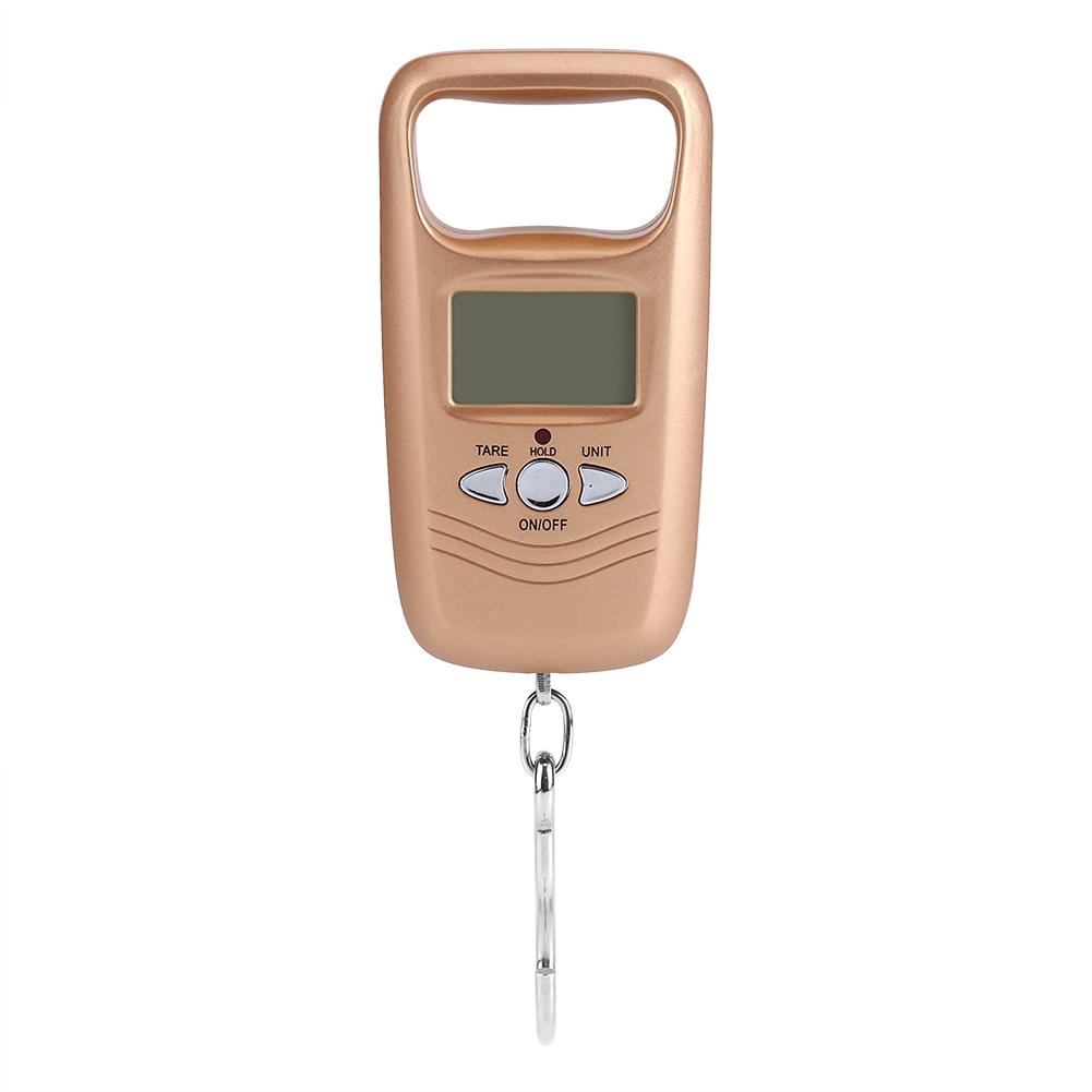 WEIHENG 50 кг Цифровые электронные подвесные весы для багажа LCD с подсветкой (Золото)