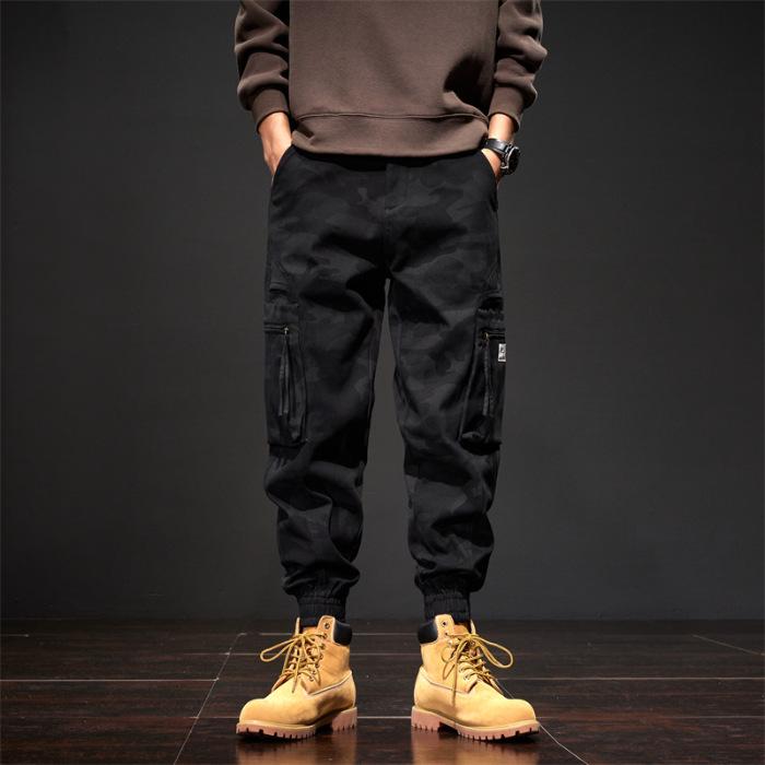 Men's Casual Camouflage Multi-Pocket Zipper Harem Pants - Spring/Autumn Trend